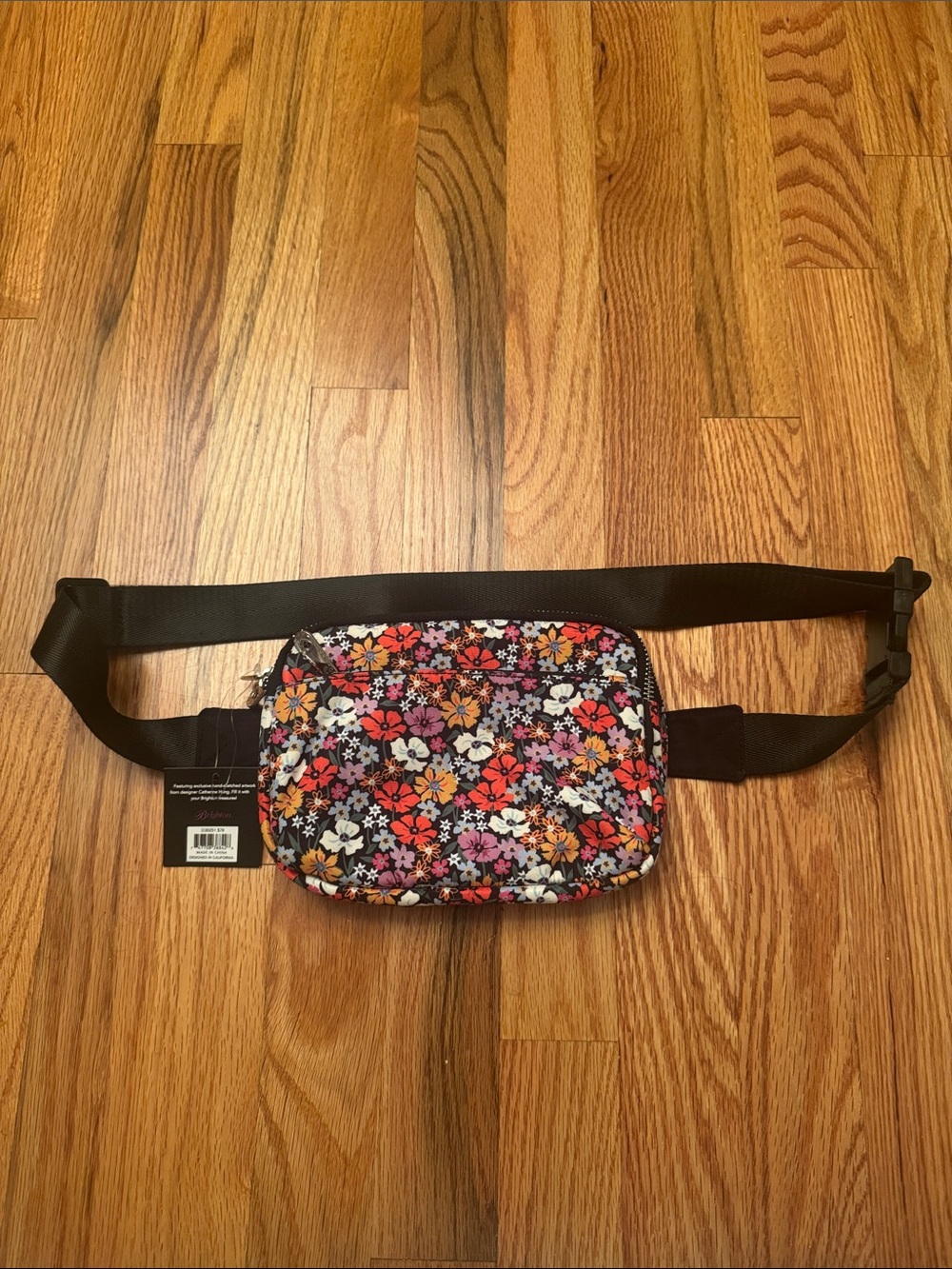 Brighton Painted Poppies belt bag